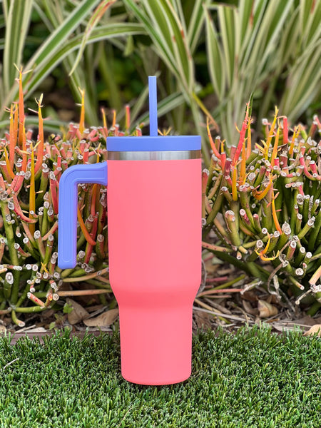 40oz Stainless Steel Insulated Tumbler - Coral Summer