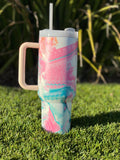 40oz Stainless Steel Insulated Tumbler - Pink Oil Spill