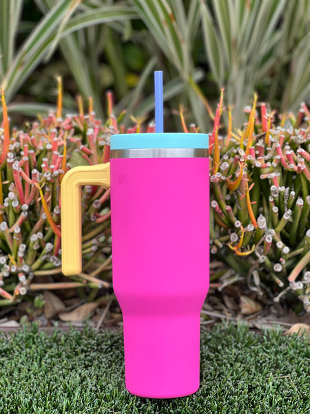 40oz Stainless Steel Insulated Tumbler - Magenta Summer