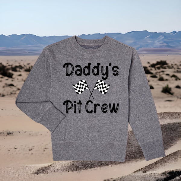 Daddy’s Pit Crew - kids Crewneck Sweatshirt