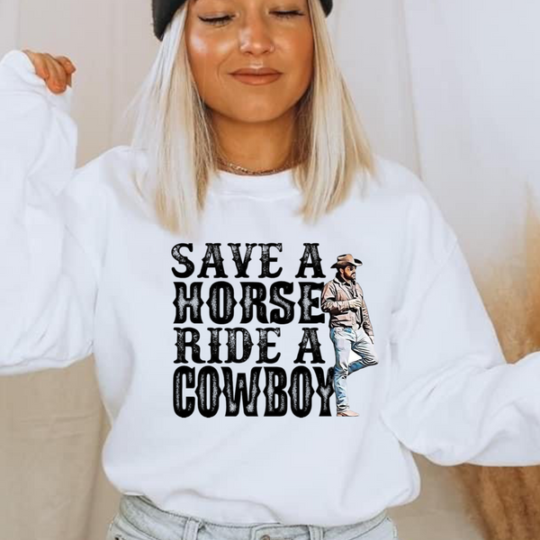 Yellowstone Save A Horse Ride A Cowboy - Crewneck Sweatshirt
