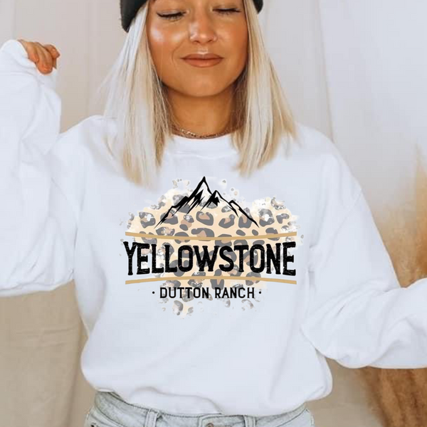 Yellowstone Leopard  - Crewneck Sweatshirt